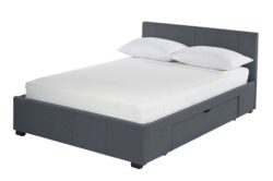 Hygena Lavendon Double 2 Drawer Bed Frame - Grey